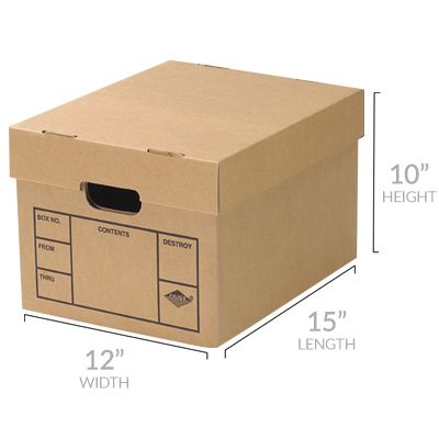 FILE STORAGE BOXES 10 PACK 200# STRENGTH